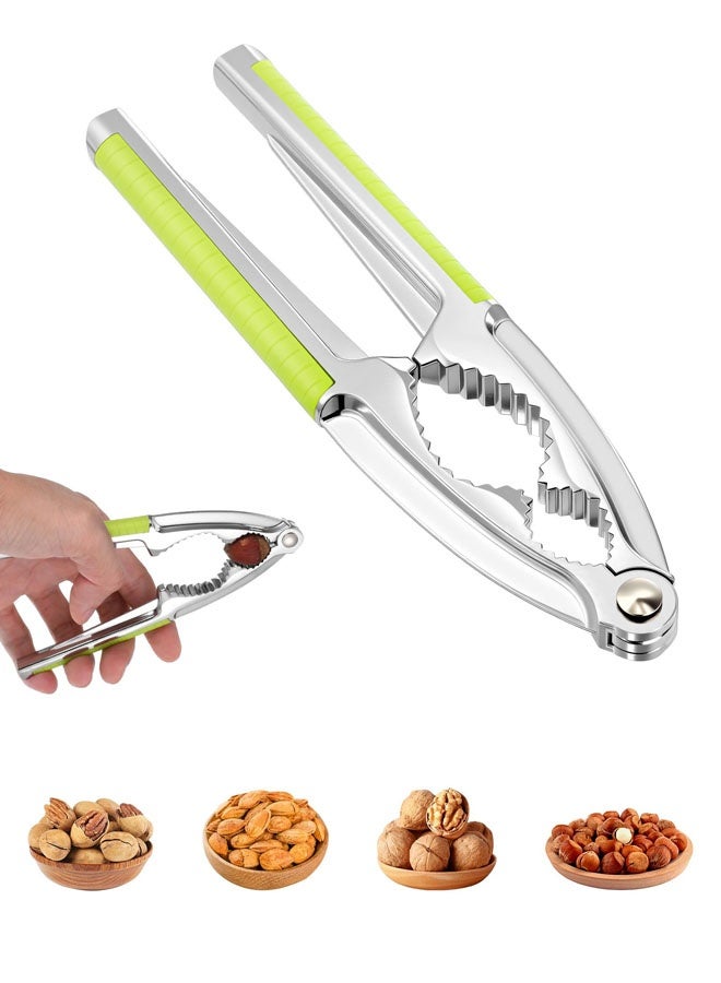 Nutcracker, Nut Crackers Heavy Duty Walnut Nut Opener with Non Slip Handle, Multifunctional Nut Cracker for Pecan Walnut Almonds, Hazelnuts, Pistachios - Image 1